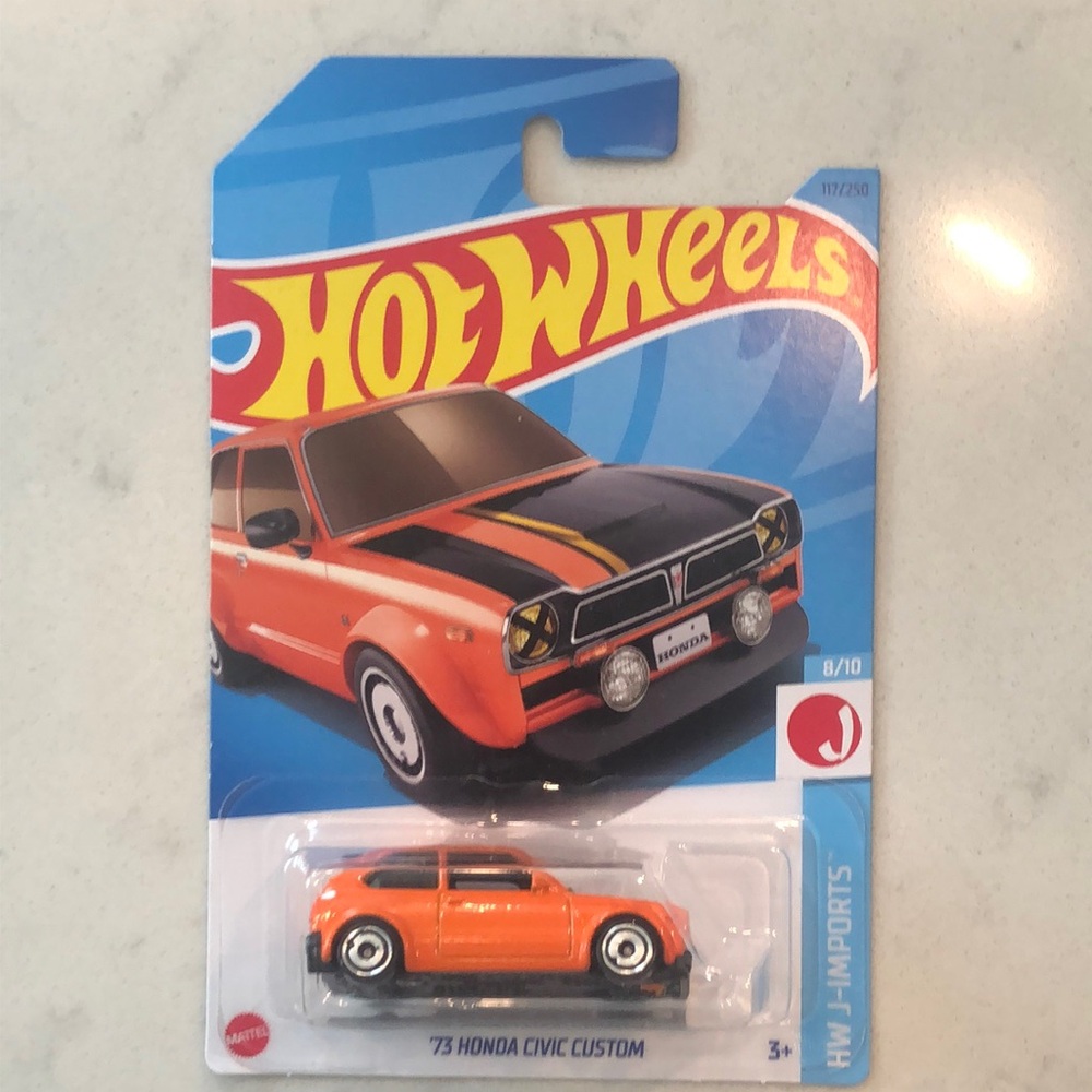Hot Wheels '73 Honda Civic Custom Die-Cast Car